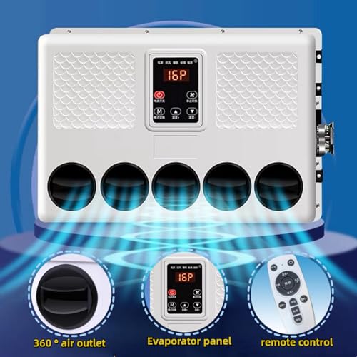 UAHKPA 12V Truck Air Conditioner,Split Type Truck Parking Air Conditioner,Universal 12V Air Conditioner 9000BTU DC Air Conditioner，for Trucks, RVs, trailers, vans, campers, buses, etc