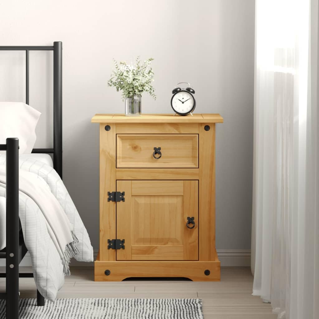 Bedside Cabinet Mexican Pine Corona Range 20.9"x15.4"x26.4" 13.75kg/30.25ib Nightstands