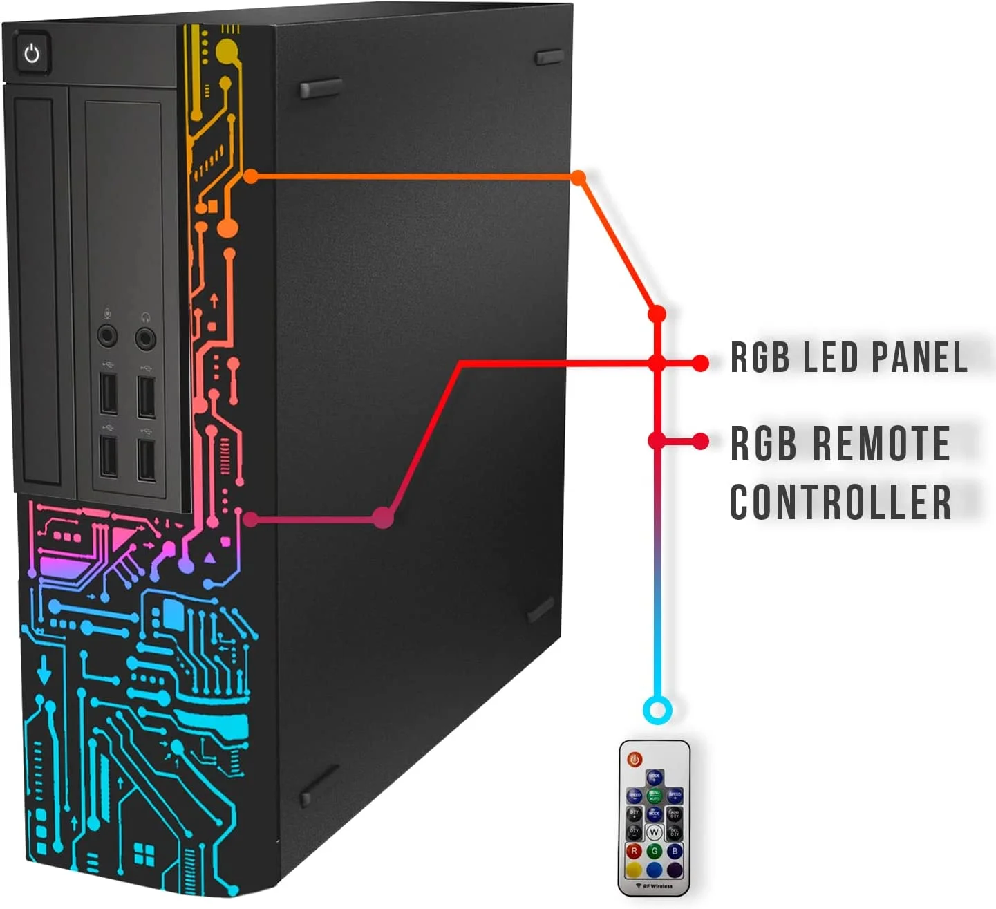 Restored Computer Desktop PC, Intel Core i5, TechMagnet Siwa 8, 8GB RAM, 500 GB HDD, New MTG Dual 24 Inch Monitor, MTG RGB Keyboard Mouse, RGB Speaker with Webcam, WiFi, Windows 10 Pro (Renewed)