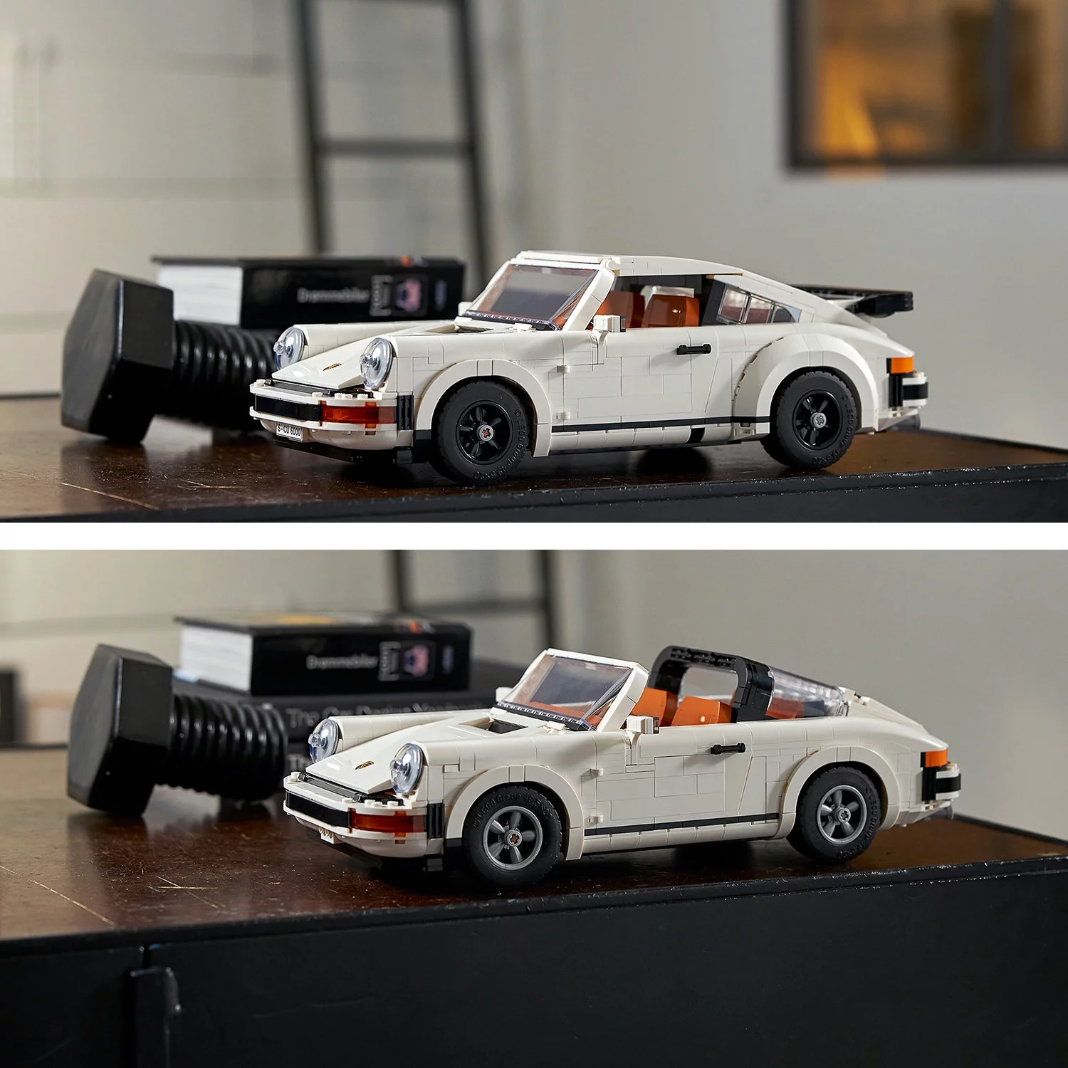 LEGO Icons Porsche 911 10295, Collectible Turbo Targa Model Car Building Kit, 2in1 Porsche Race Car Set for Adults and Teens to Build, Gift Idea