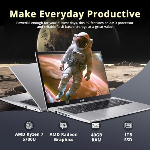 acer Aspire 3 Laptop | 15.6" Full HD Display | AMD Ryzen 7 5700U Processor | AMD Radeon Graphics | 16GB RAM | 512GB SSD | Wi-Fi 6 | Windows 11 Home | DealExpress Accessories