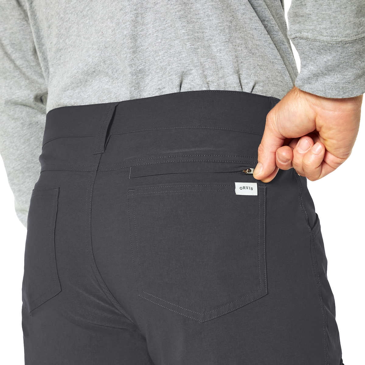 Orvis Mens Classic Collection Lightweight 6 Pocket Tech Pant (Asphalt (Grey),36x34)