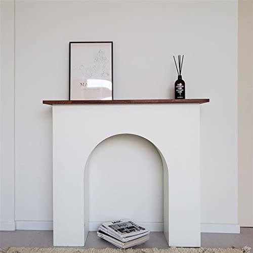 Electric Fireplace Stove Mantel Modern Art Minimalist Electric Fireplace Stove Mantel Surround Wall Sideboard Entryway Cabinet Wall Decorative Cabinet Living Room - Walnut Top Fireplace Trim Surround