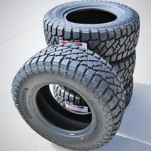 Wildtraxx R/T All-Terrain Mud Off-Road Light Truck Radial Tire-35X12.50R20LT 35X12.50X20 35X12.50-20 126R Load Range F LRF 12-Ply BSW Black Side Wall