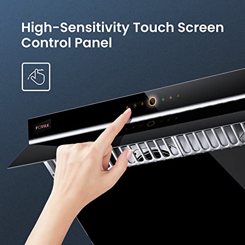 FOTILE 30" Under-Cabinet or Wall-Mount Range Hood | Dual DC-Motor | Slant Vent Design | Hands Free On and Off | Touchscreen with 4 Speed Level | Modern Kitchen