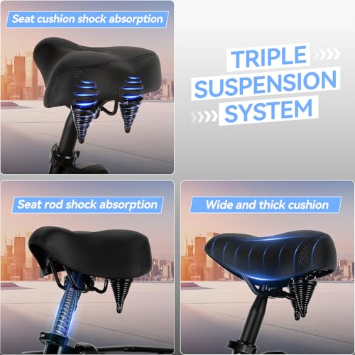 Vivi T01 20" x2.6 Fat Tire Electric Tricycle for Adults, 750W Peak 20'' Folding 3 Wheels Electric Bike, 95% Pre-Assembled, Speed Differential, 15.5MPH Eletric Trike with Bracket