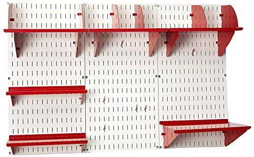 Wall Control Office Wall Mount Desk Storage and Organization Kit; Black and White
