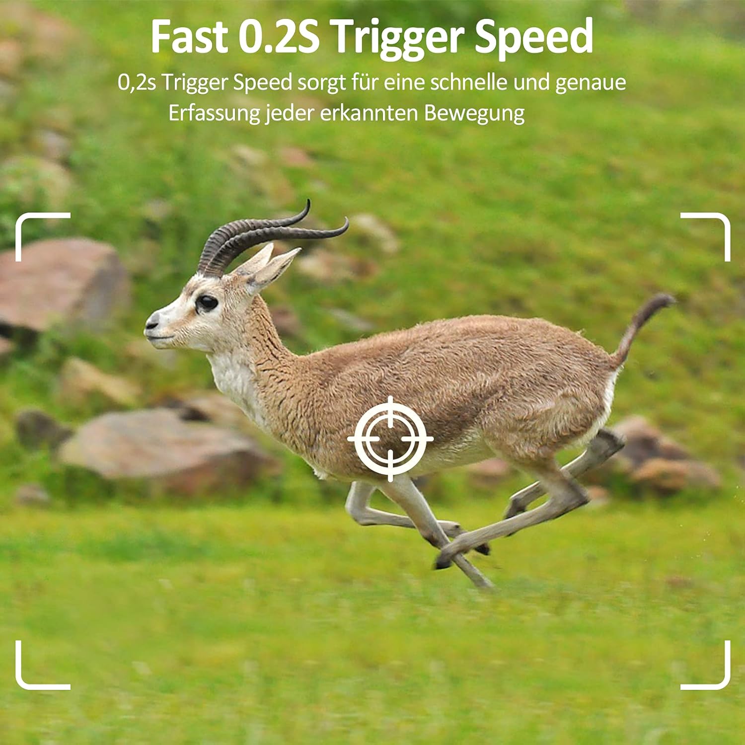 WiFi Trail Camera,4K 30MP Wireless Bluetooth Wildlife Camera with 64GB Card,Fast 0.2s Motion Activated 120°Angle Game Camera for Hunting,Ultra-Long Standby Time,65FT Night Vision,IP66 Waterproof