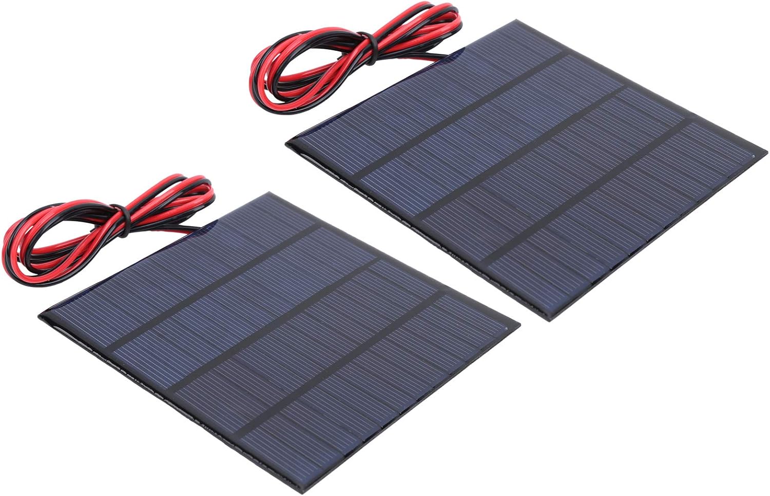 2Pcs DC 12V 150mA Solar Panel Mini Solar Battery Module with 1m Cable DIY Polysilicon Solar Epoxy Cell Charger