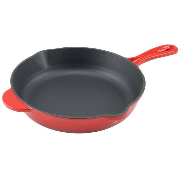 Zelancio Enamel Cast Iron Skillet 10 inch Oven Safe Smooth Surface Fry PAN.