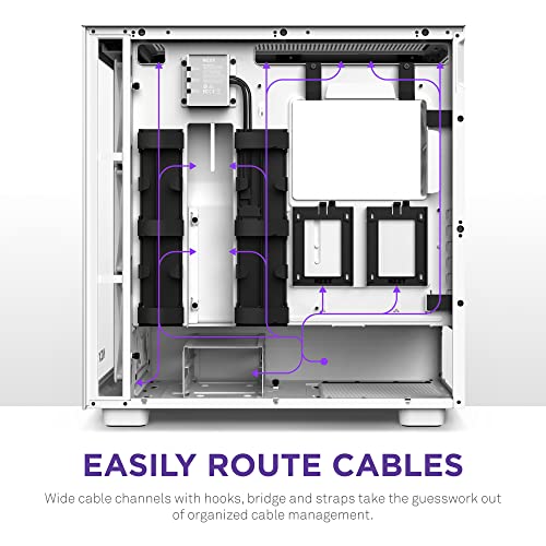 NZXT H7 Elite - CM-H71EB-02 - ATX Mid Tower PC Gaming Case - Front I/O USB Type-C Port - Quick-Release Tempered Glass Side Panel - Black (2023)