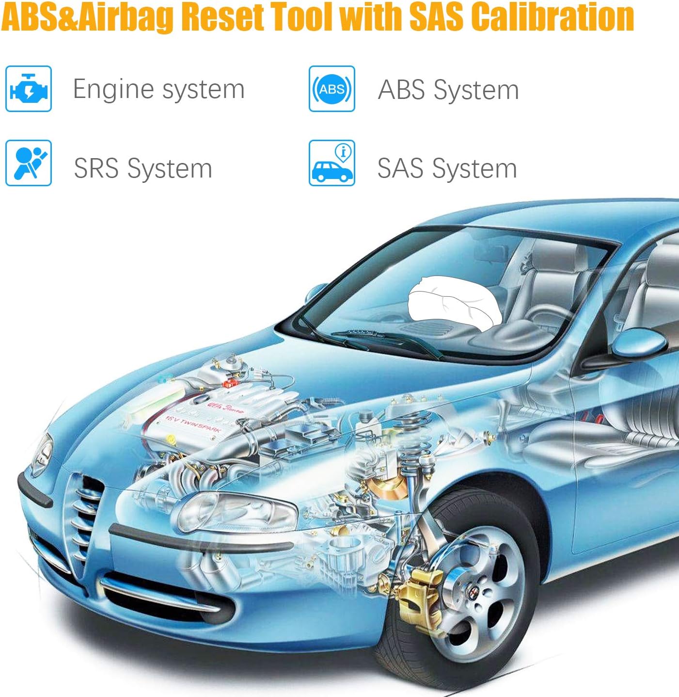 Foxwell NT630 Plus Code Reader Scan Tool ABS SRS Airbag Diagnostic Tool, Bidirectional OBD2 Scanner with ABS Bleeding/SAS Calibration/ABS Airbag Light Reset��2022 Upgraded Version English/French��