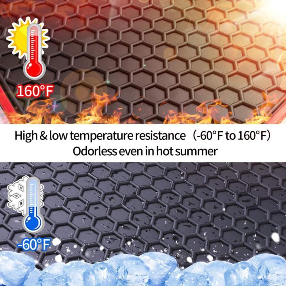 Ucaskin Car Floor Mats Custom Fit for Ford Explorer 2020 2021 2022 3 Rows Bucket Seats Only (6 Seats 6 Passengers) Odorless Washable Rubber Heavy Duty All Weather Car Floor Liner Black