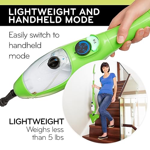 H2O Mop X5 All-Purpose Hand Held Steam Cleaner for Home Use, Floor Cleaner, Grout cleaner, Hand Held steamer and Upholstery cleaner,Ideal for hardwood, tiles, grout, floor, upholstery, carpet