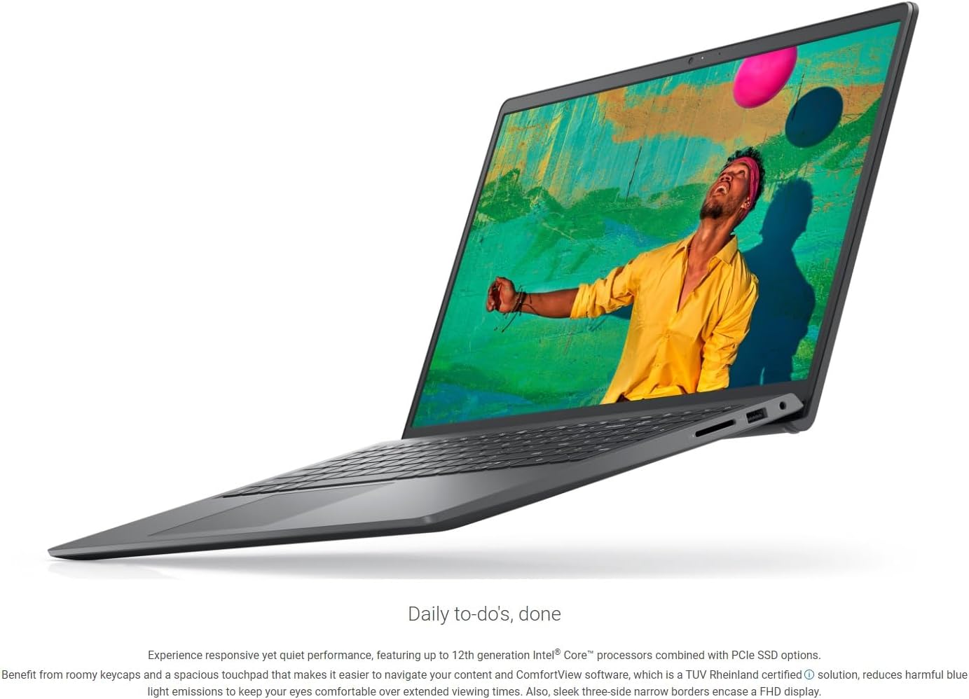 Dell 2024 Inspiron 15 3520 Slim Laptop, 15.6" FHD LED Display, Intel Core i3-1115G4 up to 4.1GHz (Beat N4020), HDMI, Webcam, Windows 11 Home, Black (Latest Model) (8GB RAM | 256GB PCIe SSD)