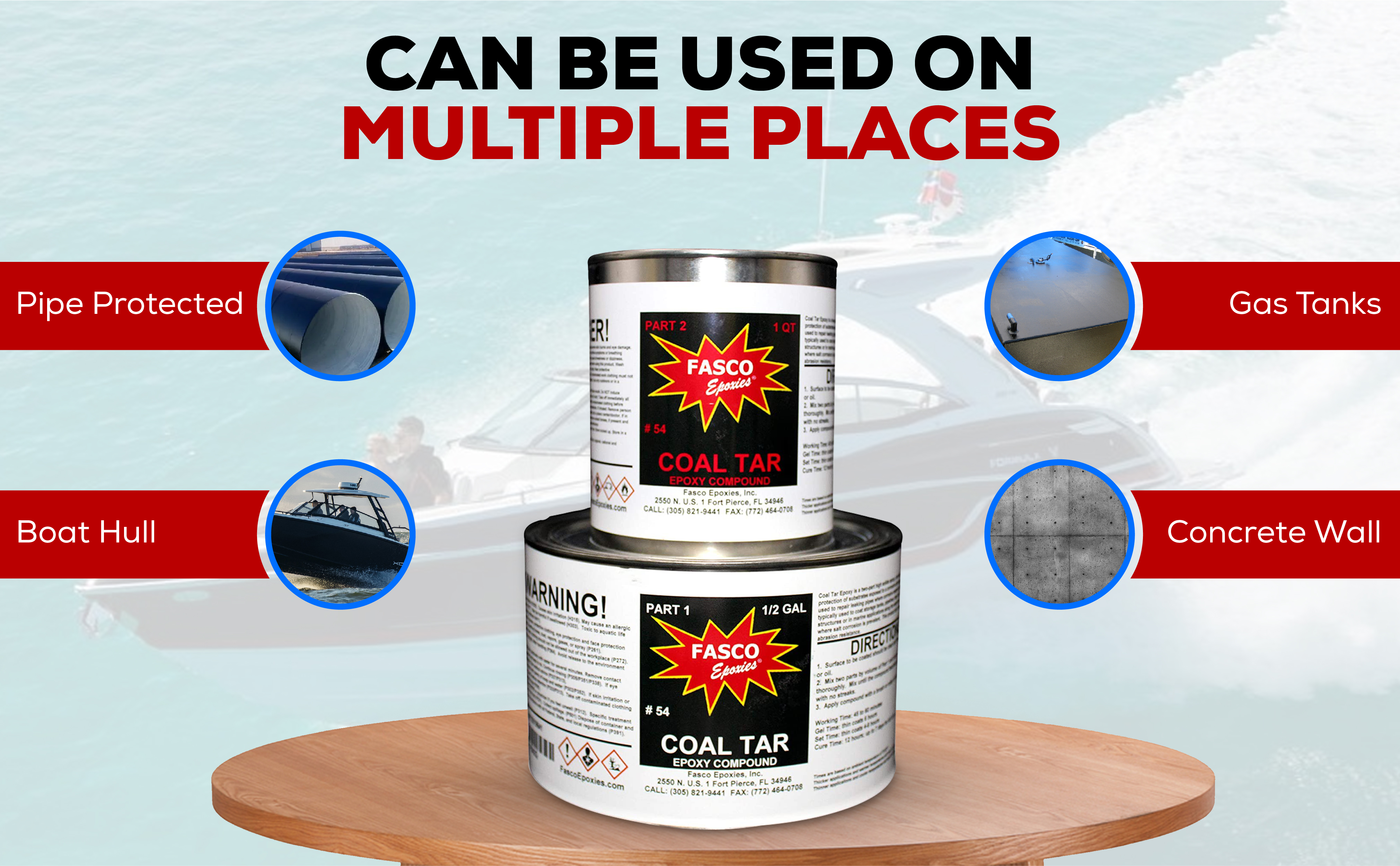 Fasco #54 - Coal Tar Epoxy - 3 Quart Kit