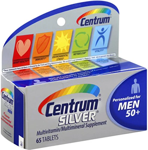 Centrum Silver Men 50+ Multivitamin Tablets 65 ea - Kansas Nuitrition - HNZSDS