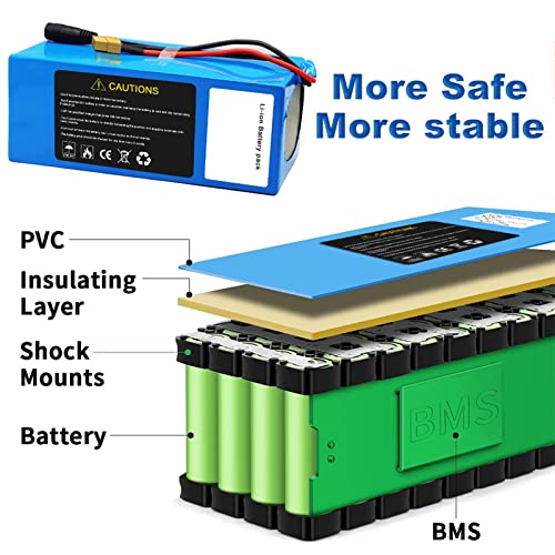 36V/ 48V Ebike Battery Electric Bikes Li-ion Battery Pack Lithium E-Bike Battery w/ 2A Charger for 200W-1000W Electric Bicycles Motor Kits