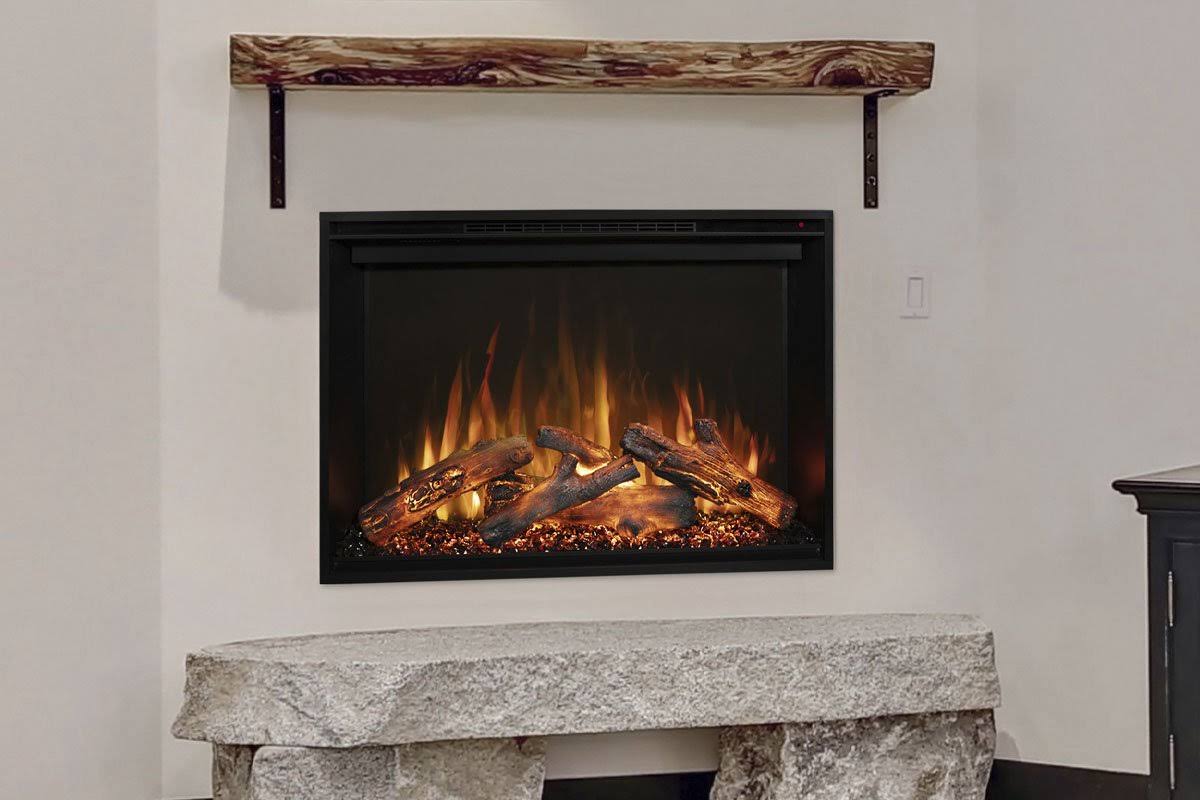Modern Flames Redstone 30 inch Built in Electric Fireplace Insert | Electric Firebox Heater | RS-3021 by Electric Fireplaces Dep