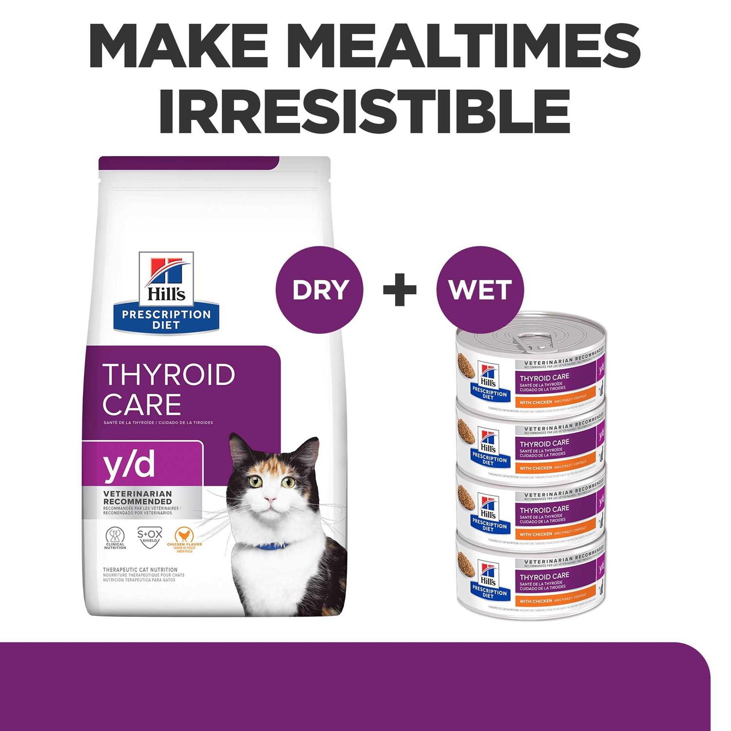 Prescription Diet y/d Thyroid Care Feline Canned Food - Pet Supplies online store