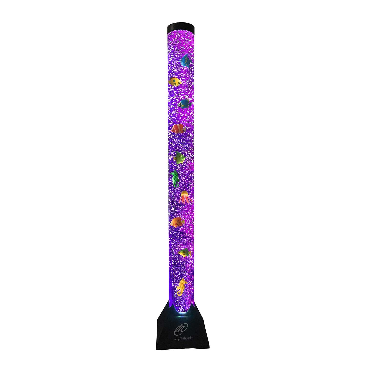Lightahead Extra Large 4 FT LED Fantasy Bubble Fish Tube Fake Aquarium with Remote Control,10 Fish &amp; 20 Color Light Effects. The Ultimate Sensory - Pet Supplies online store