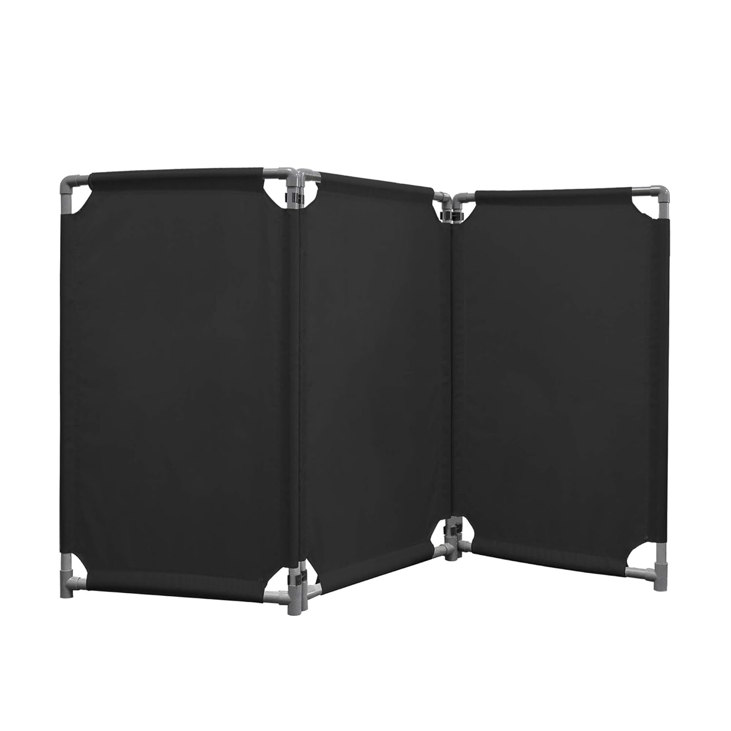 3 Panels Safety Barricade 5.8FT Foldable Security Sign Barrier Gate with Heavy Duty PVC Frame High Visibility Caution Symbol Crowd Control Restricted Area Pedestrian BarricadeDO NOT Enter Yellow