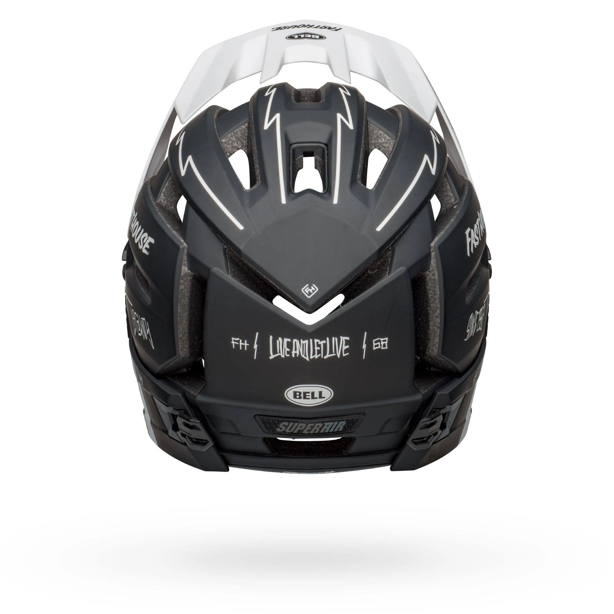 Bell Super Air R MIPS Helmet Medium Matte Black/White Fasthouse