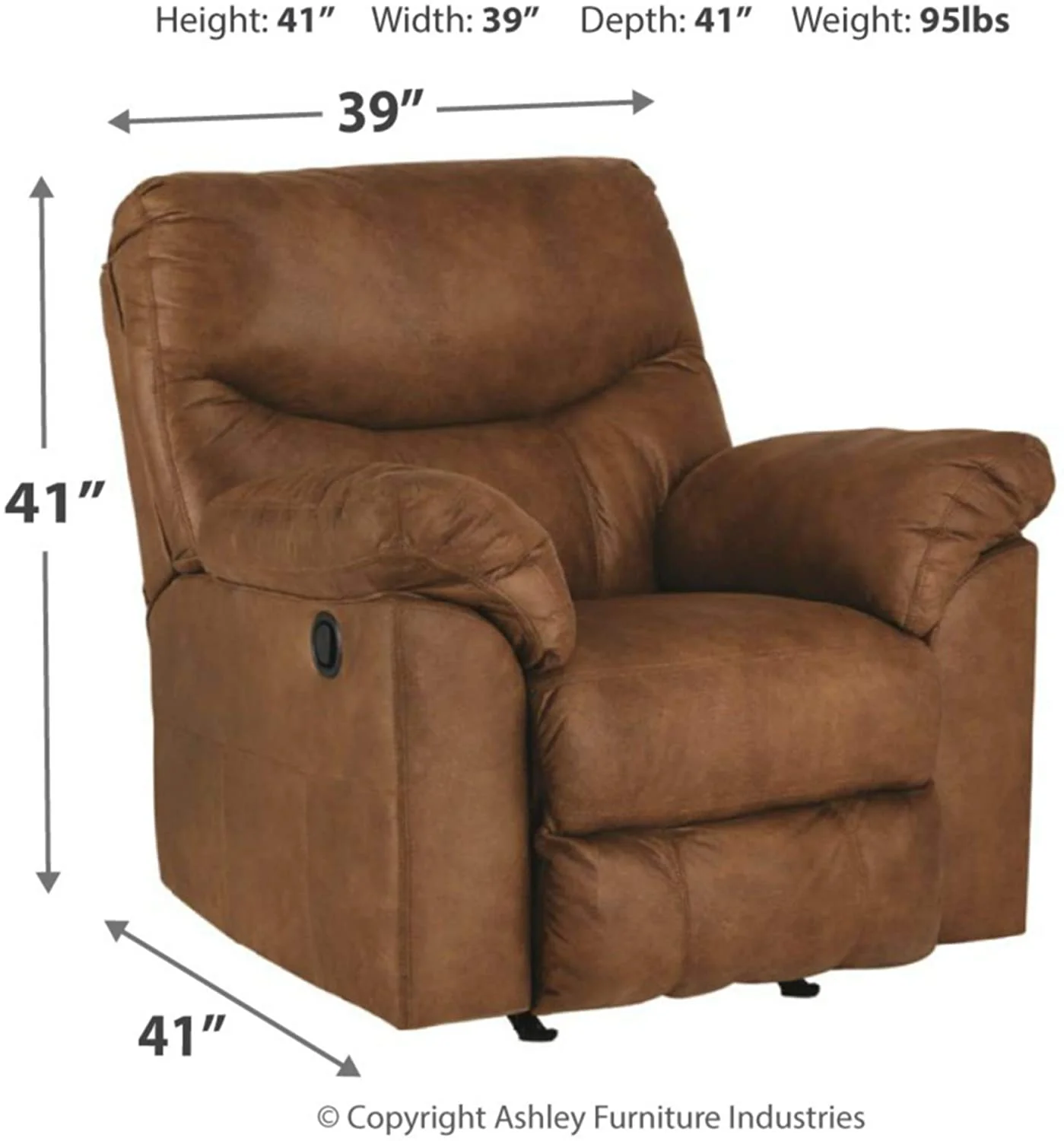 Signature Design by Ashley Boxberg Rocker Recliner in Bark