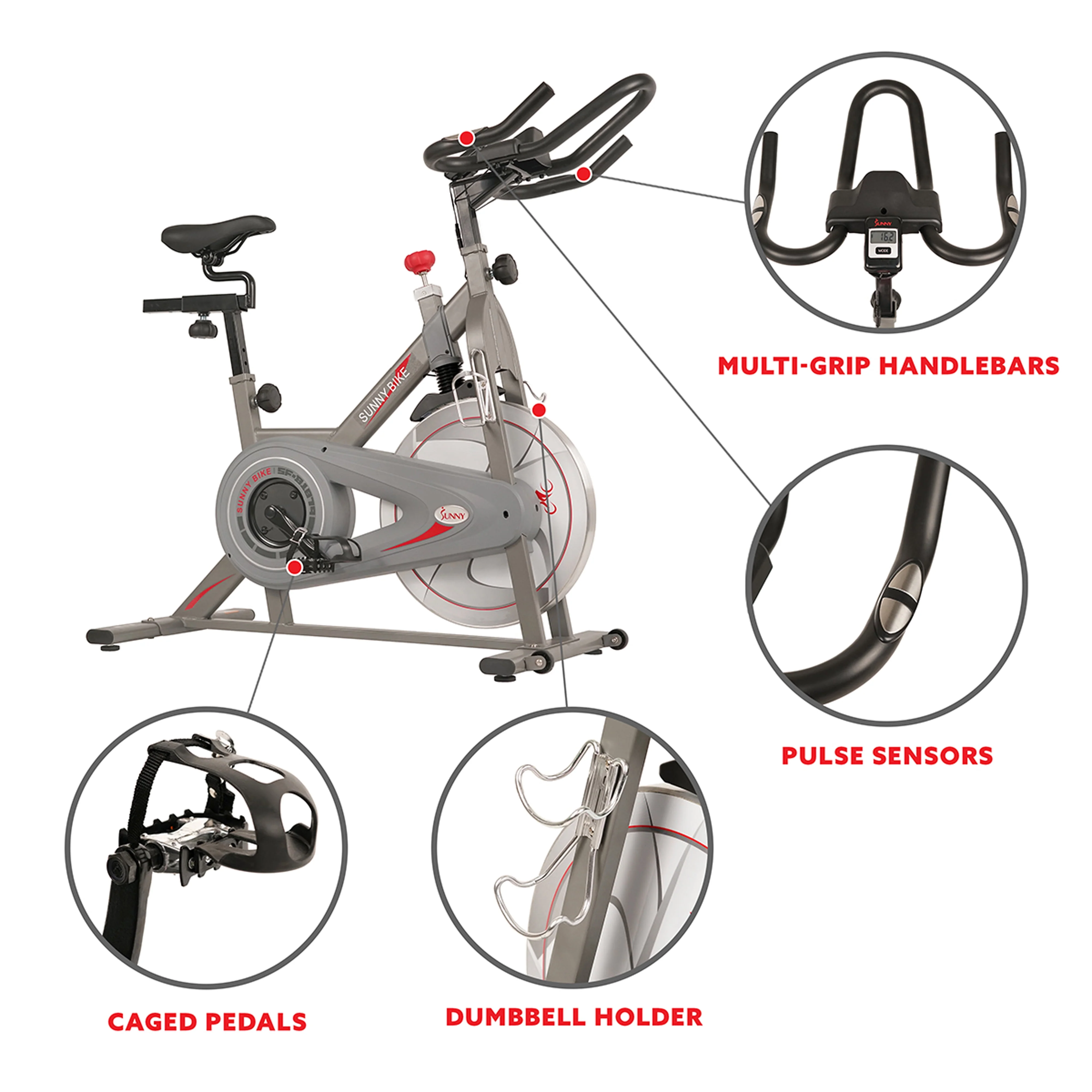 Sunny Health & Fitness Synergy Magnetic Indoor Cycling Bike - SF-B1879