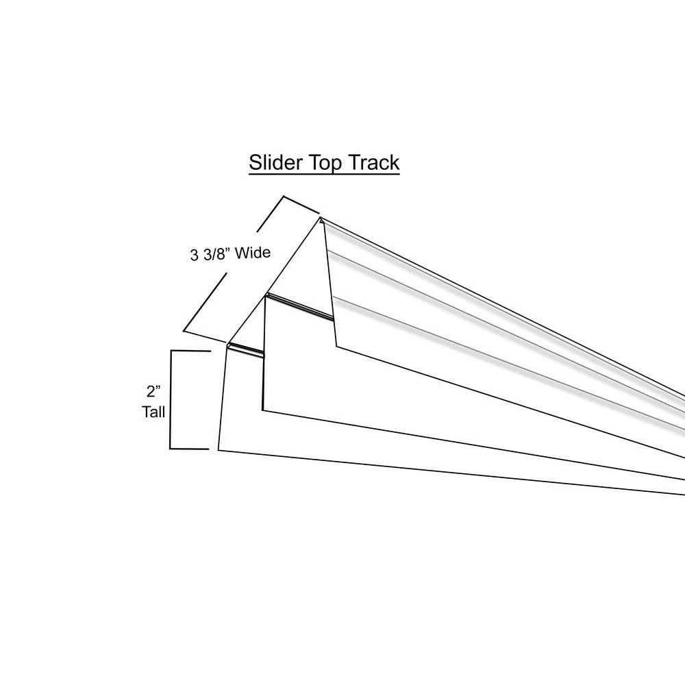 Impact Plus 84 in. x 80 in. Smooth Flush White Solid Core MDF Interior Closet Sliding Door with Chrome Trim