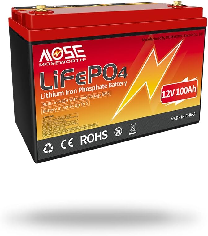 24V Lithium Battery 60Ah Lifepo4 Trolling Motor RV Battery Replacement Built-in BMS Last Longer Replace Your SLA Perfect for Backup Power and Off Grid Applications