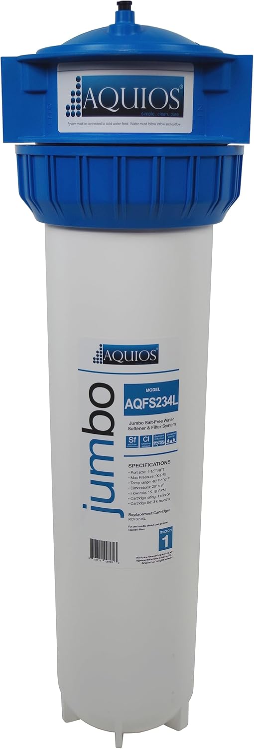 Aquios® AQFS234L Jumbo Full House Water Softener & Filter System, VOC Reduction - New Model