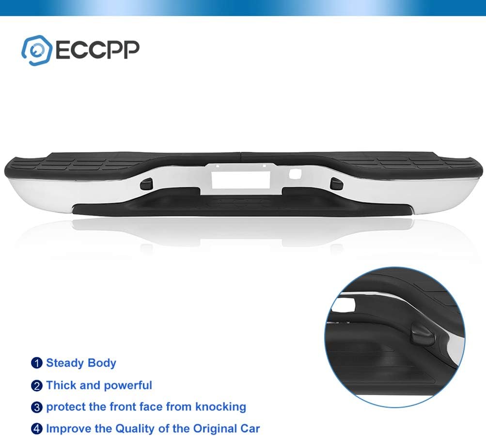 ECCPP Rear Bumper Fits for 1999-2006 for Silverado 1500,2007 for Silverado 1500 Classic,1999-2006 for GMC Sierra 1500,2007 for GMC Sierra 1500 Classic