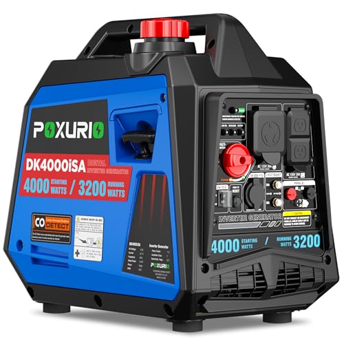4000 Watt Inverter Generator, 120V Gas Powered Generator Super Quiet, RV Ready/EPA for RV, Camping and Home