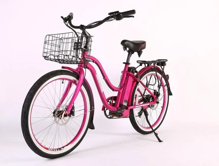 X-Treme Malibu Elite Beach Cruiser Electric Bike -24 Volt Black
