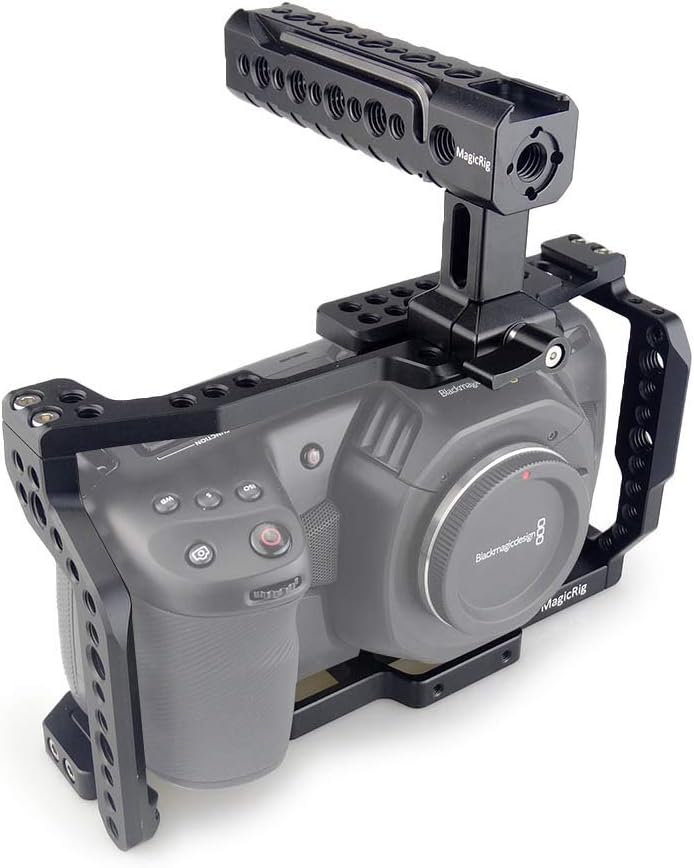 MAGICRIG BMPCC 4K /6K Camera Cage with NATO Handle for Blackmagic Design Pocket Cinema Camera 4K /Camera 6K