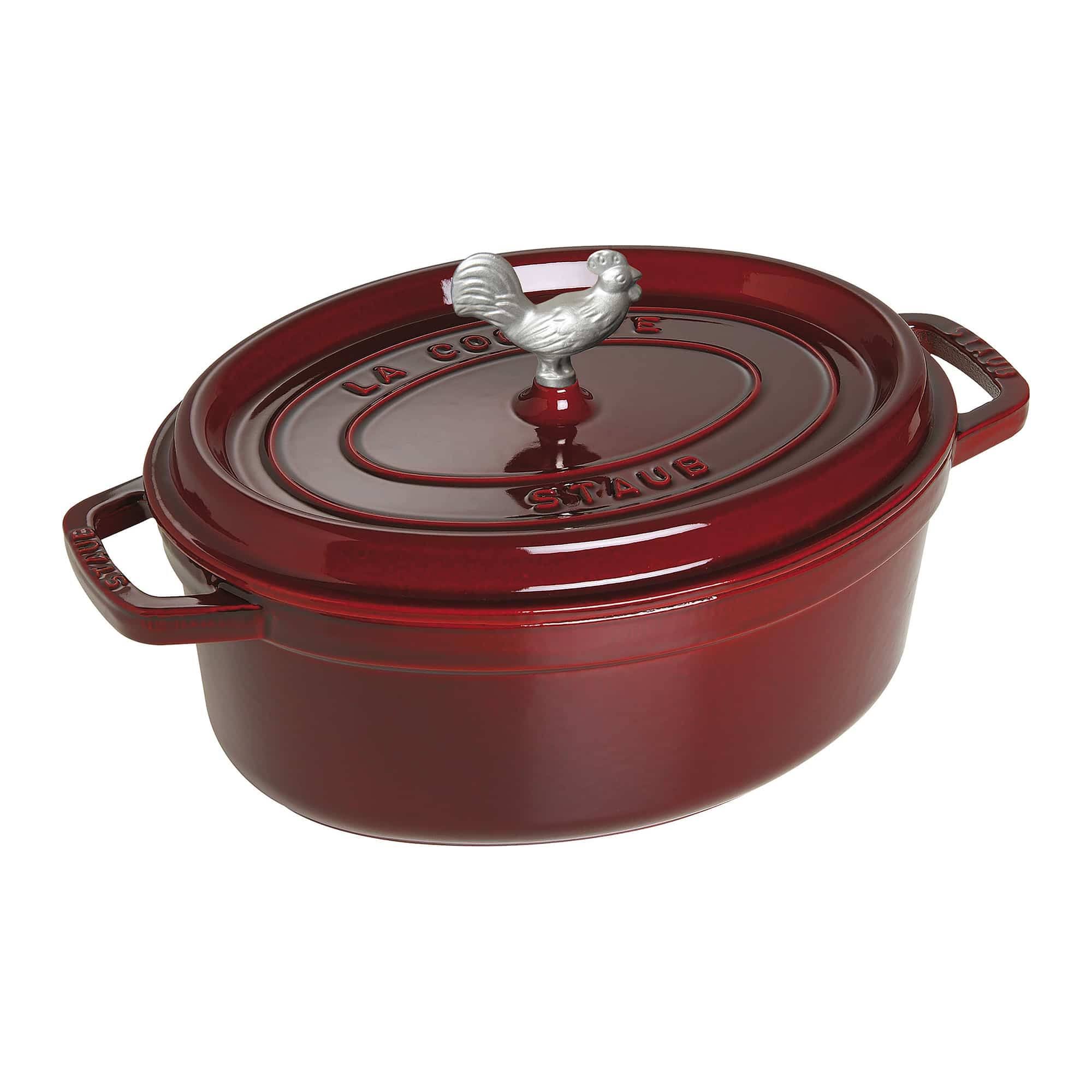 Staub Cast Iron 4.25-QUART Coq AU VIN Cocotte - Grenadine