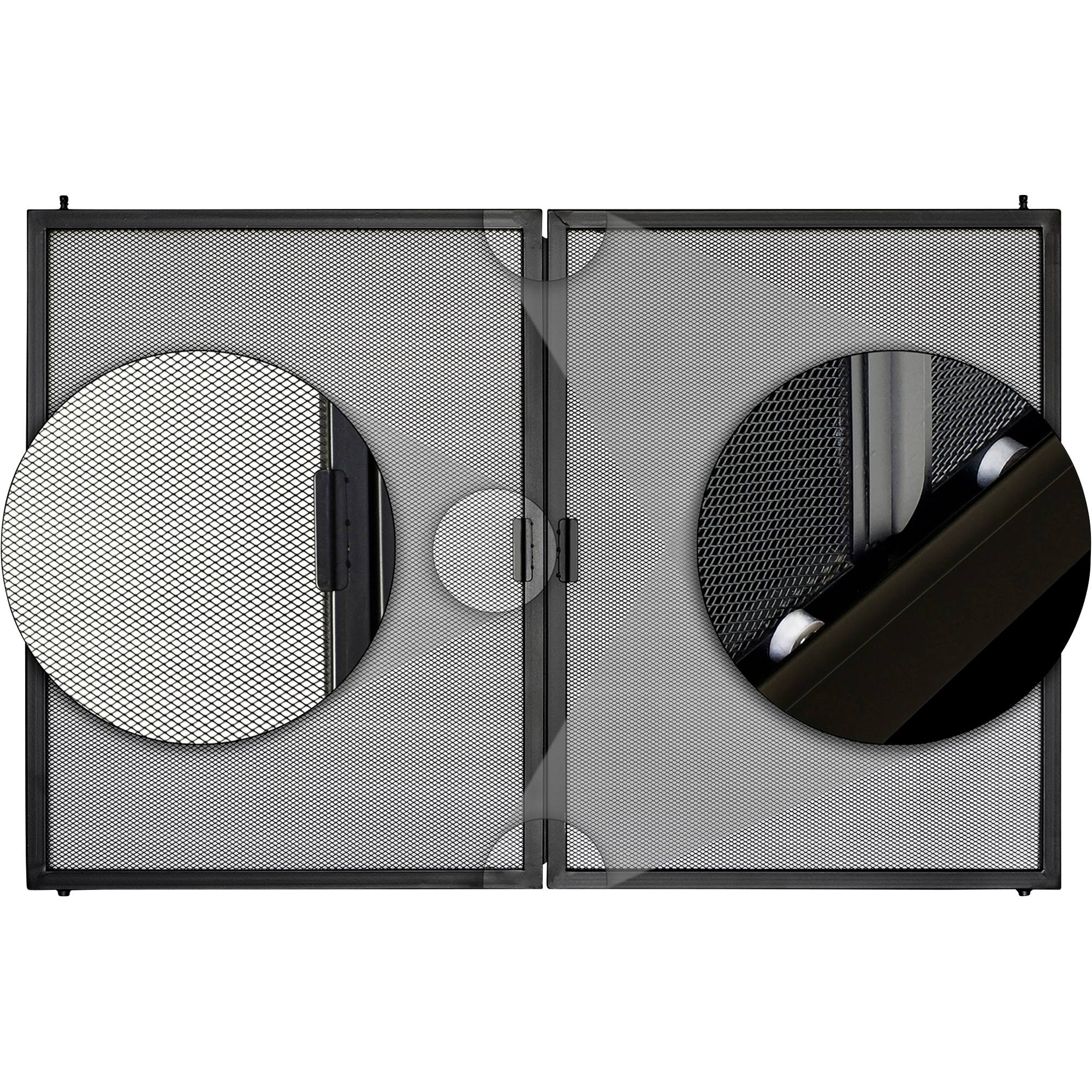 Pleasant Hearth Fieldcrest Fireplace Glass Door - Black, Model Fc-5903