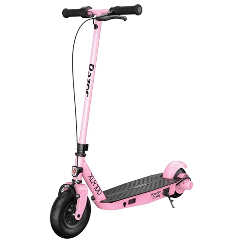 Razor Power Core XLR 100 Electric Scooter Outdoor Ride-On Toy for Ages 8+, Up to 10 MPH, 8" Pneumatic Front Tire, 90W High-Torque Hub Motor