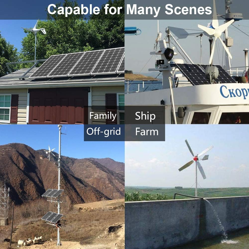 ECO-WORTHY 500W Solar Wind Power Kit: 1x 400W Wind Turbine Generator with Hybrid Controller + 1x 100W Mono Solar Panel for Home/RV/Boat/Farm/Street Light and Off-Grid Appliances