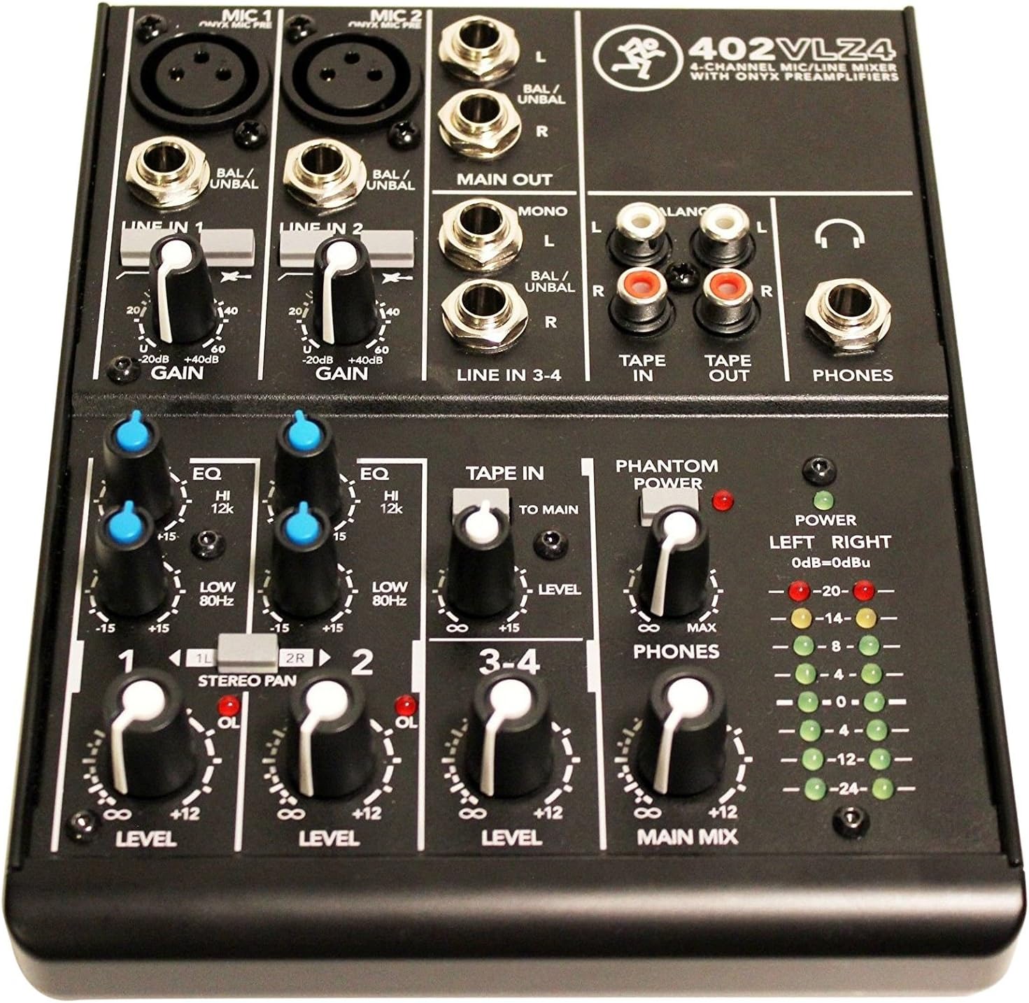 Mackie 402VLZ4, 4-channel Ultra Compact Mixer with Mackie Mixer Bag