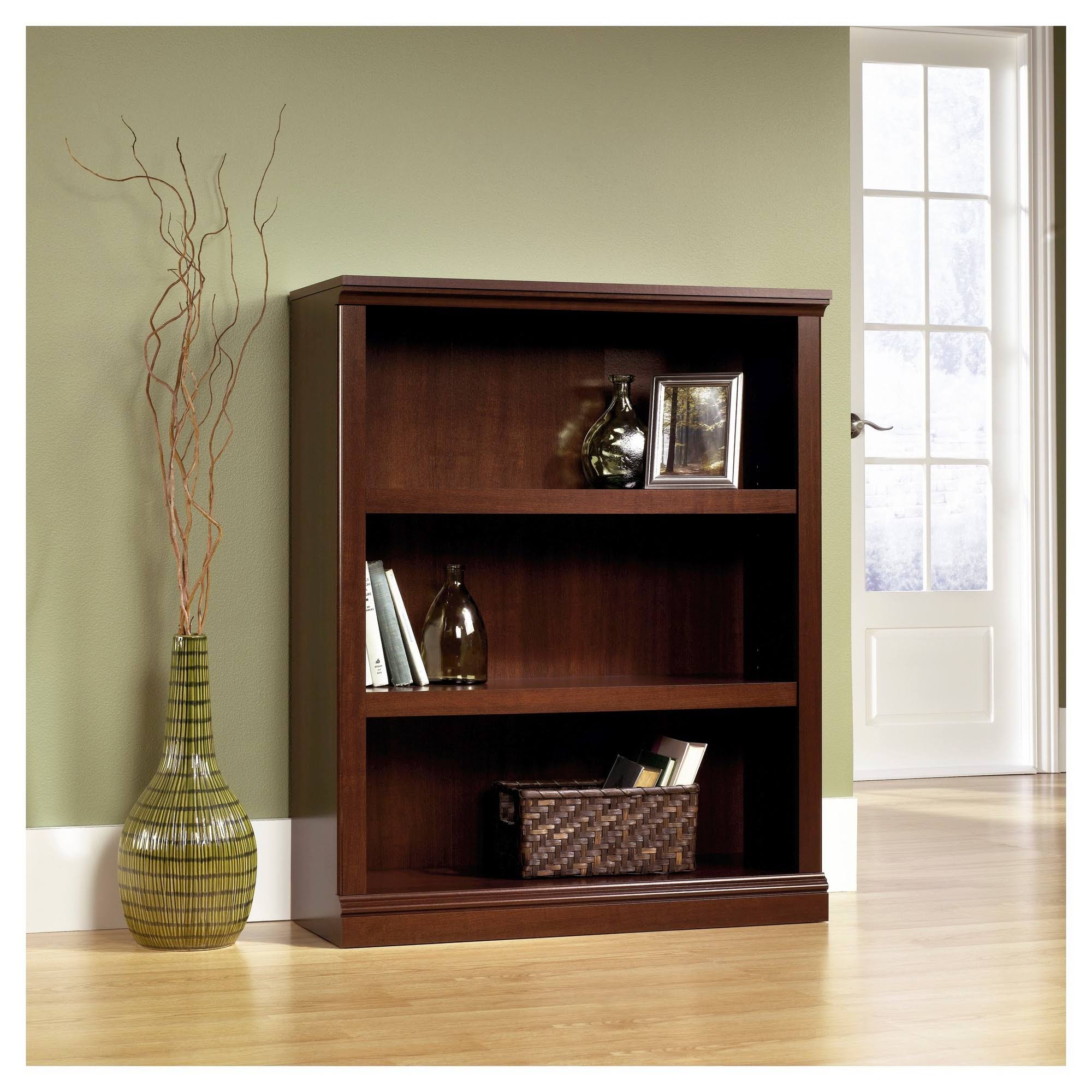 Sauder 3-Shelf Bookcase, Select Cherry