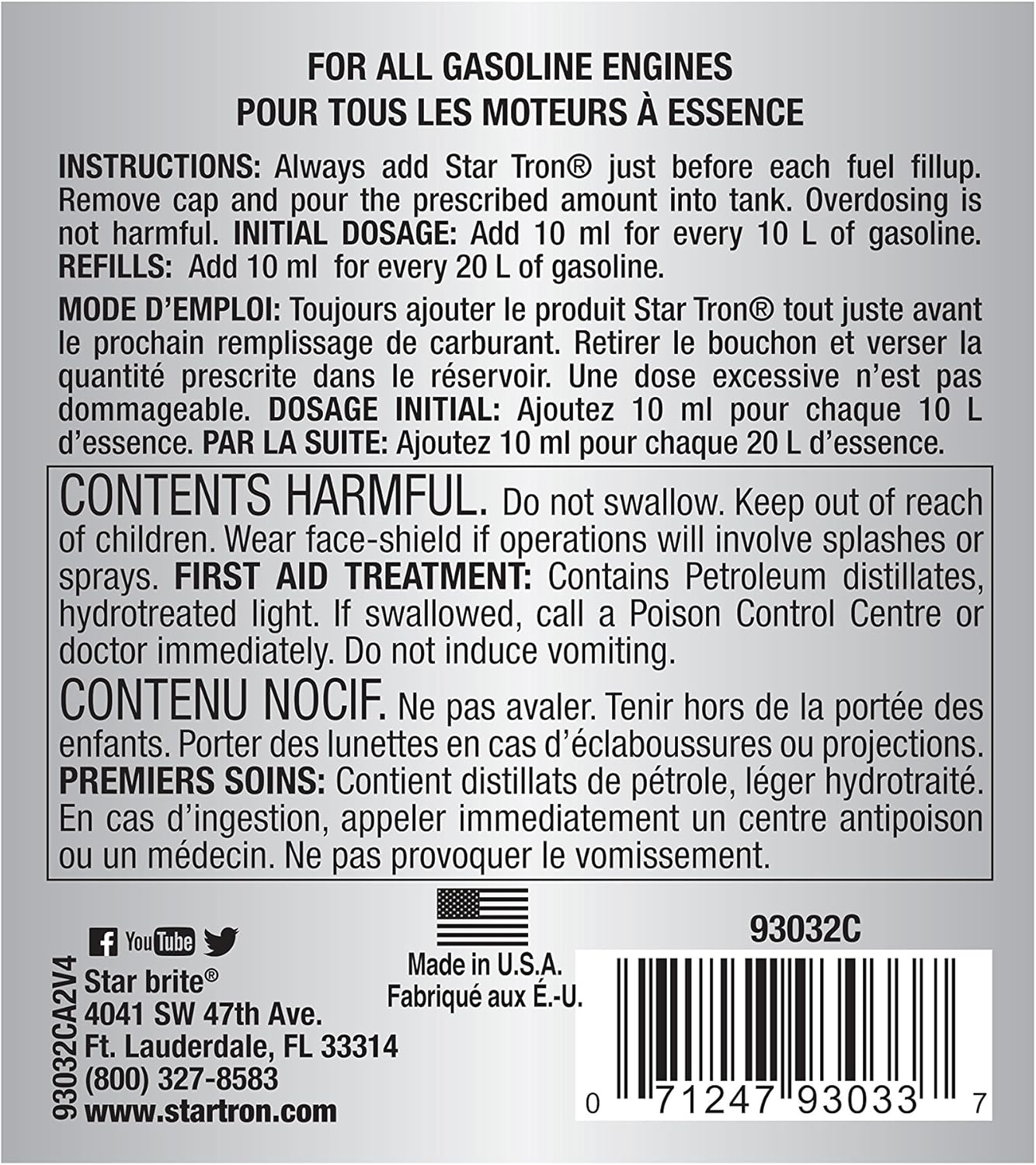 STAR BRITE Tron Enzyme Fuel Treatment Gas Additive