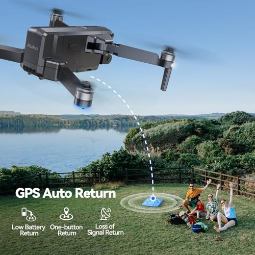 Ruko F11GIM2 Drones with Gimbal+EIS 4K Camera for Adults, 96 Min Long Flight Time 16404ft Long Range FPV, Auto Return Home with GPS, Level 6 Wind Resistance, Foldable Quadcopter