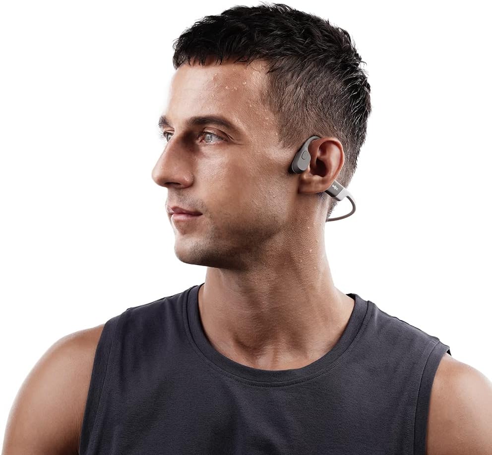 SHOKZ OpenRun Bluetooth Bone Conduction Running Headphones - SS23 - One - Grey