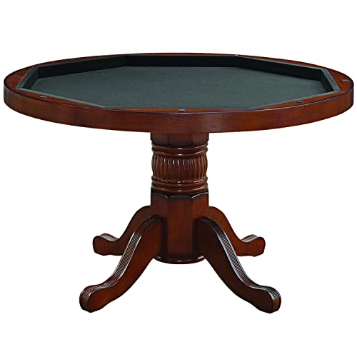 RAM Game Room 48" Texas Hold'em Game Table with Dining Top Antique White