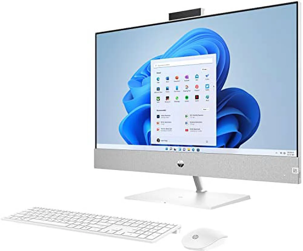HP Pavilion 27-ca0276z AiO PC Home & Business All-in-One (AMD Ryzen 7 5700U 8-Core, 16GB RAM, 512GB SSD + 1TB HDD, AMD Radeon, 27" 60Hz Touch Win 11 Home) with MS 365 Personal, Hub
