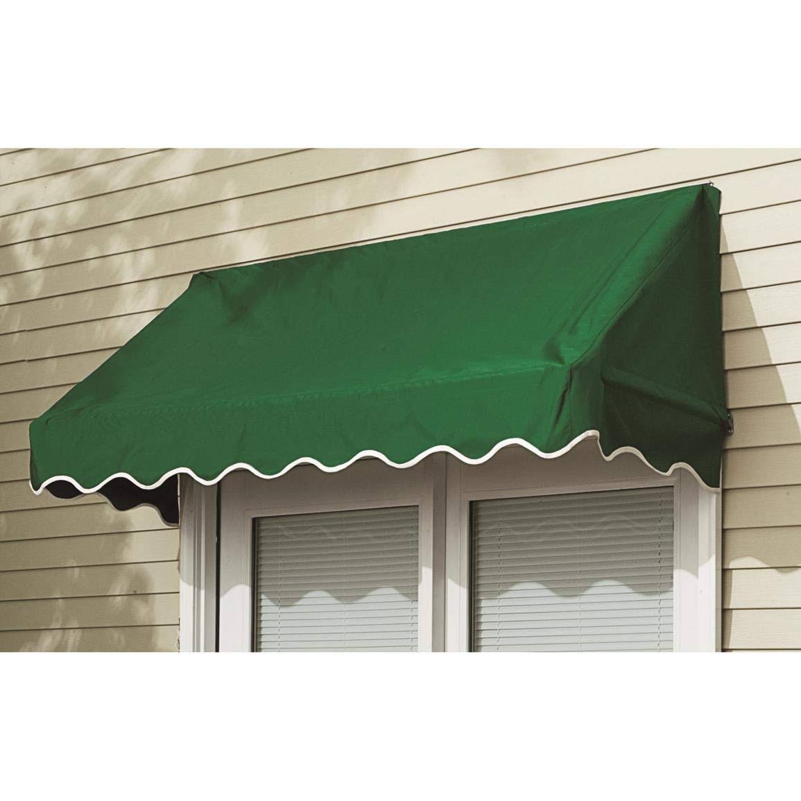 CASTLECREEK 4& Window and Door Awning, Hunter/White