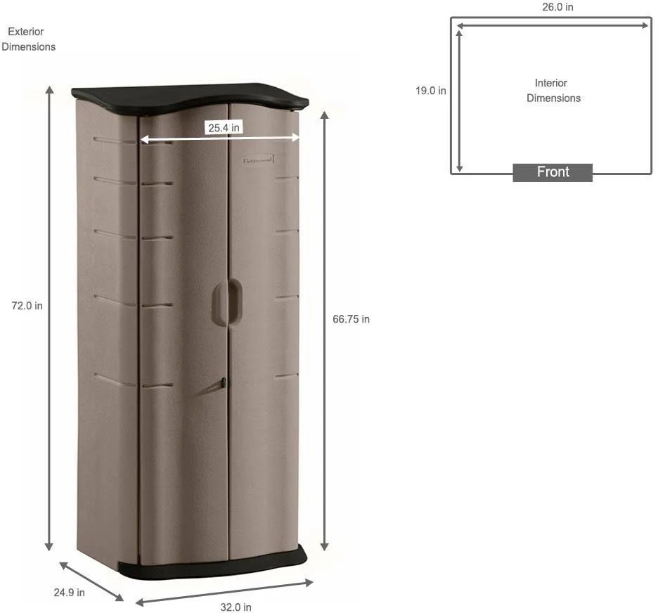 Rubbermaid 2 ft. x 2 ft. Vertical Storage Shed