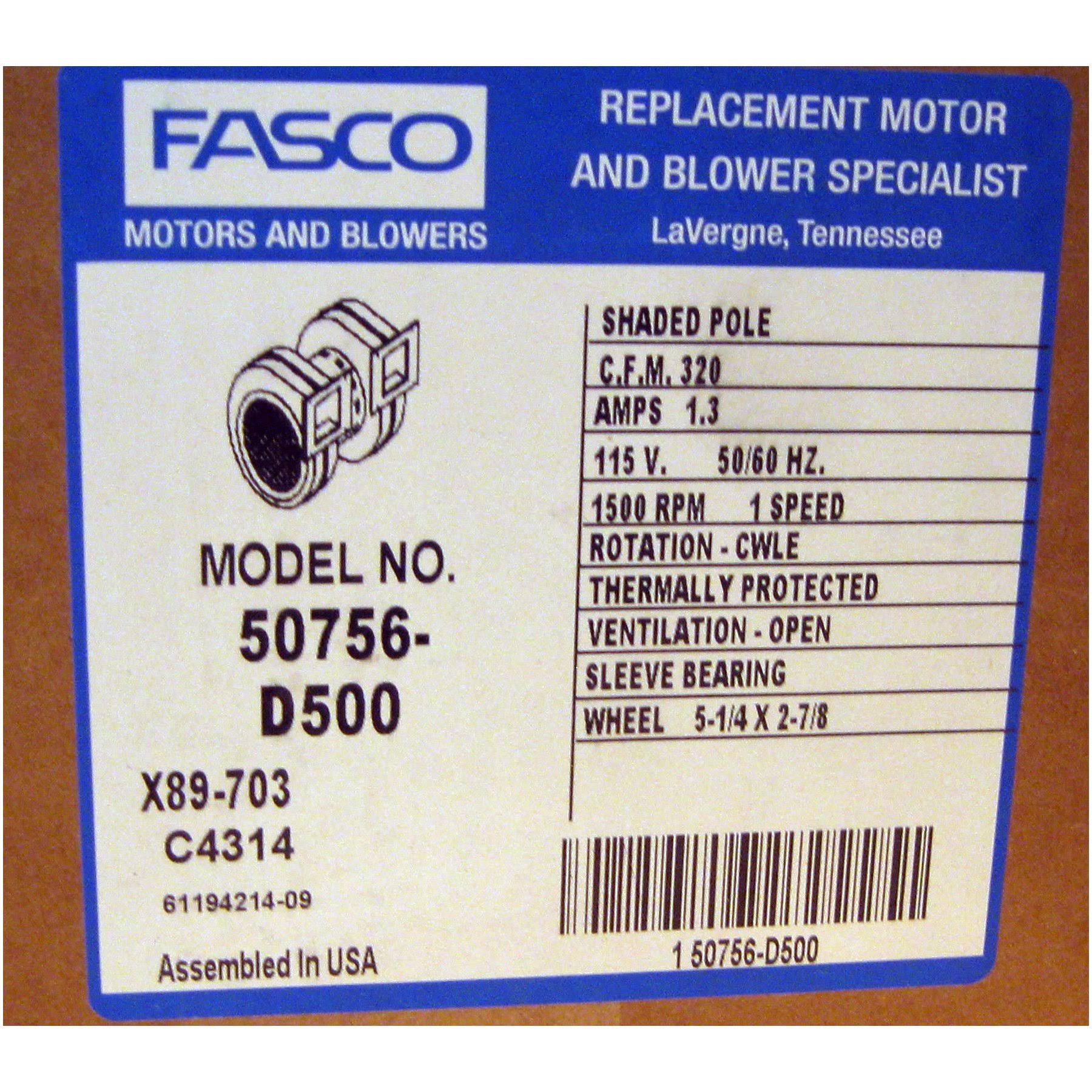 Fasco 50756-D500 Centrifugal Blower